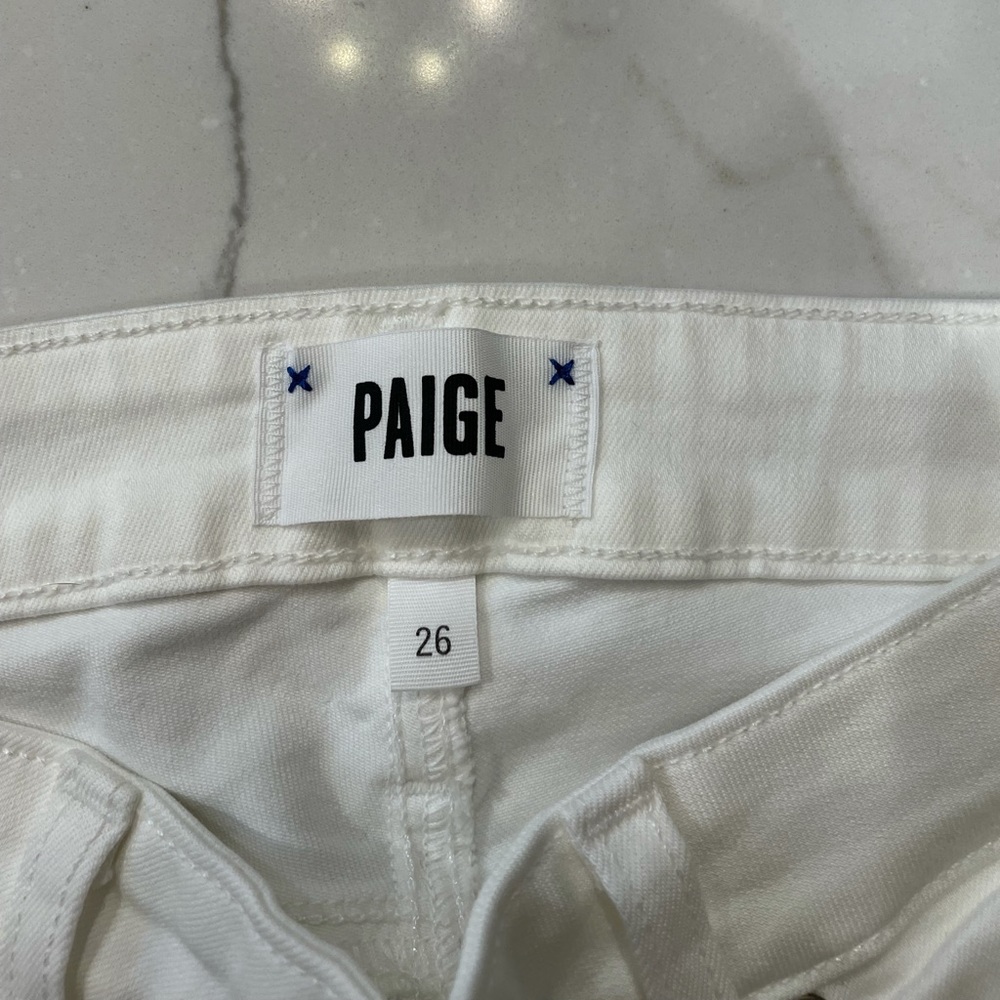 PAIGE white jeans ankle cutoff